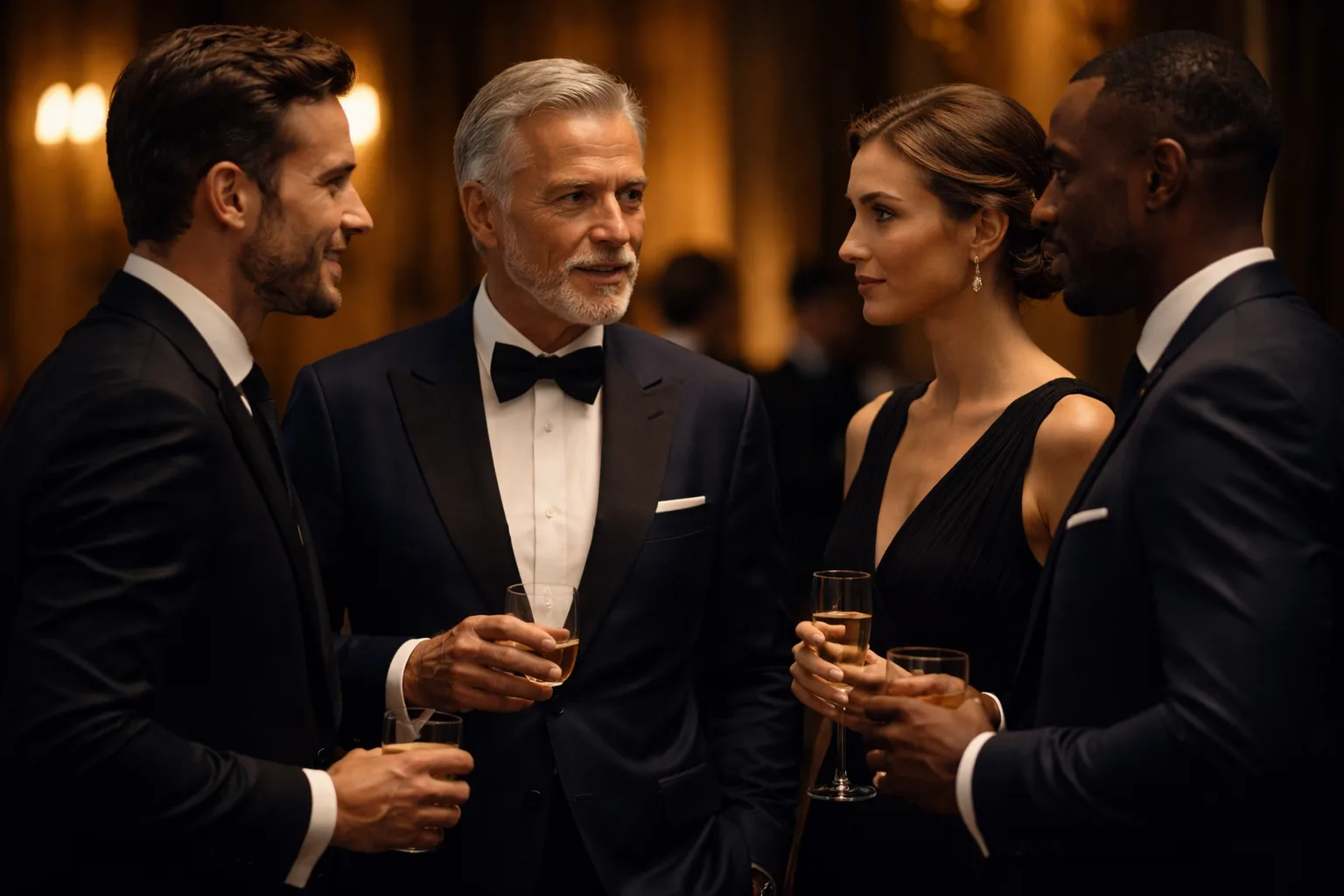Professionals at a formal institutional gathering, representing a genuinely selective professional association.