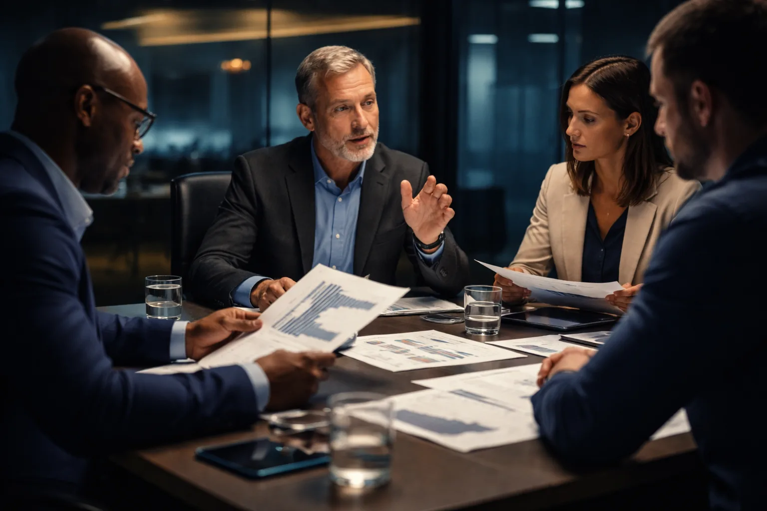 A technical review committee evaluating submitted threat intelligence reports
