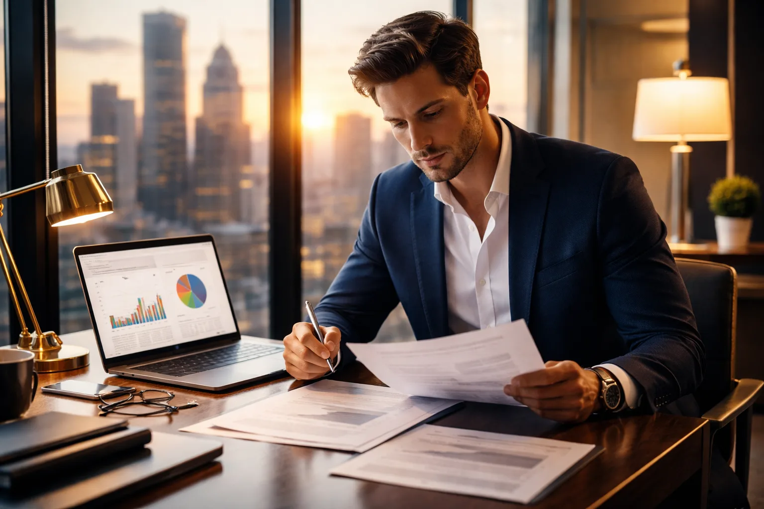 Startup co-founder reviewing equity valuation documentation to support a high remuneration evidence exhibit
