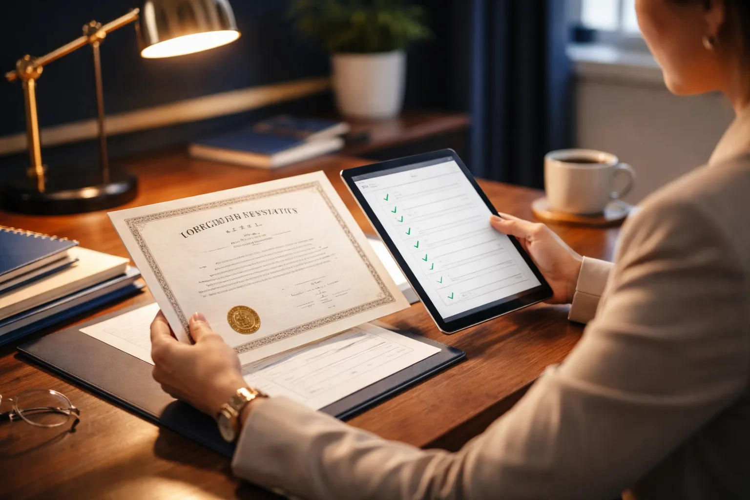 Credential evaluator comparing a foreign degree against U.S. equivalency standards for an EB-2 classification determination