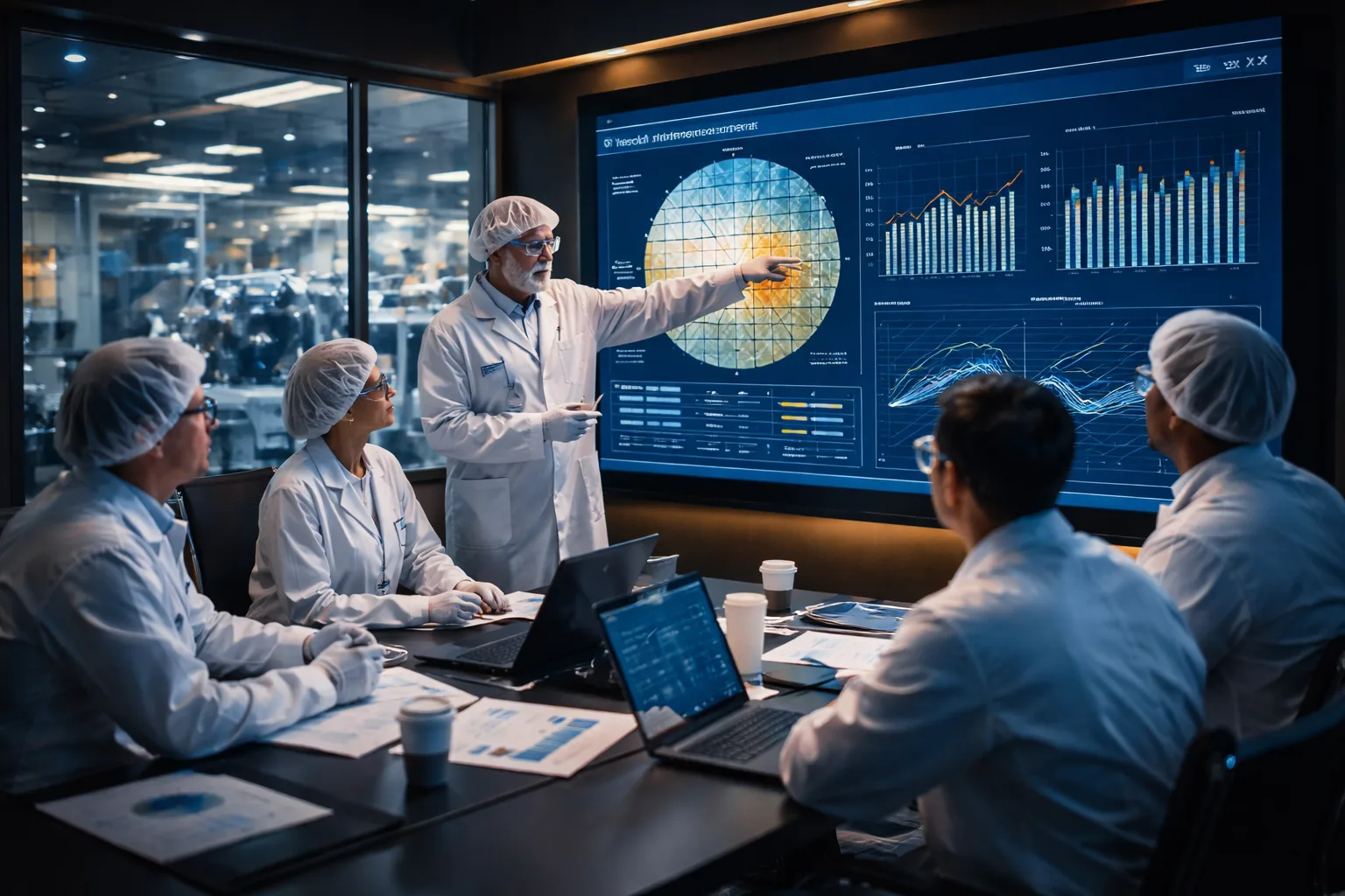 Engineering team reviewing yield recovery performance data during a critical role evidence review