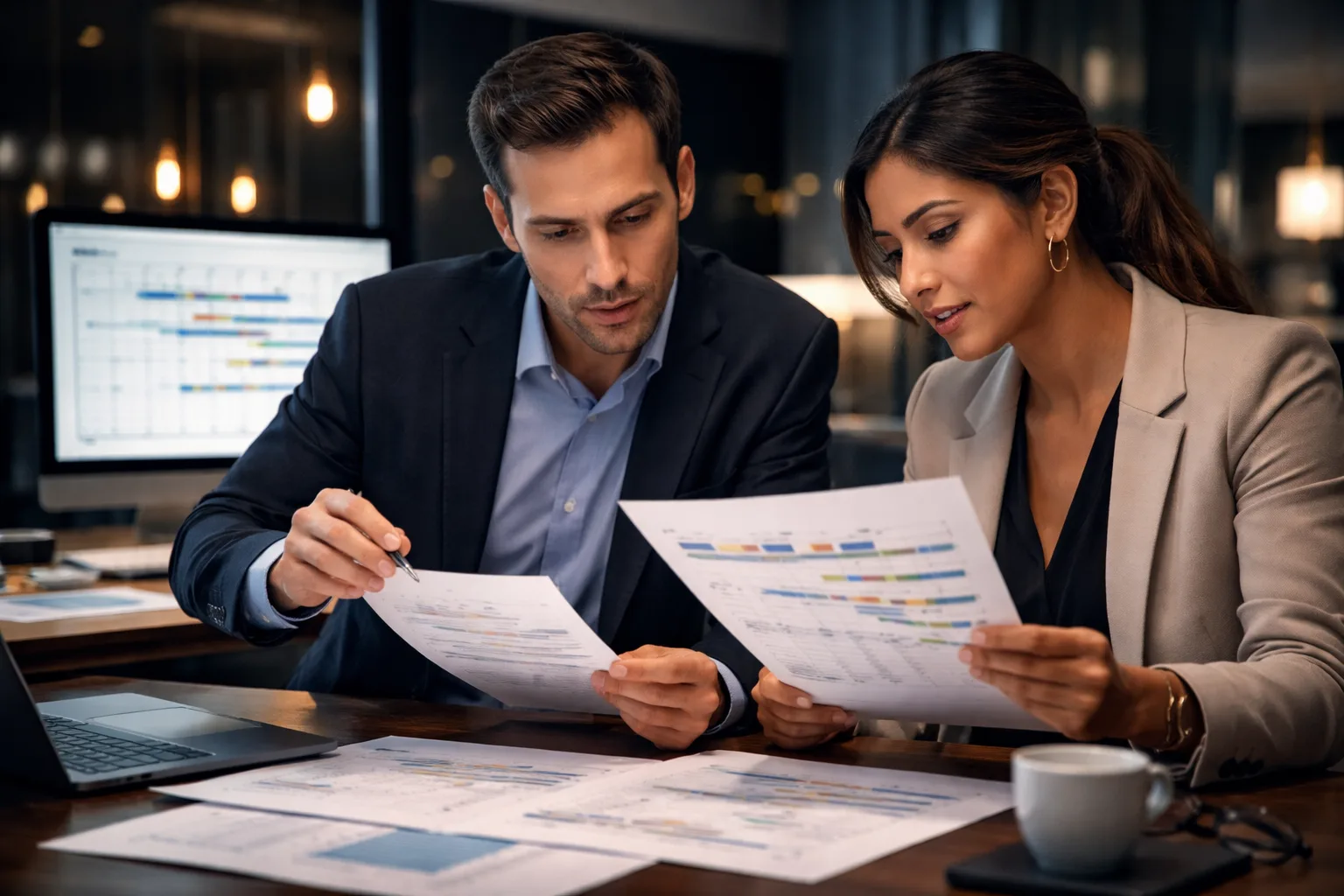 Professionals cross-referencing a timeline to resolve a credibility concern raised in a notice of intent to deny