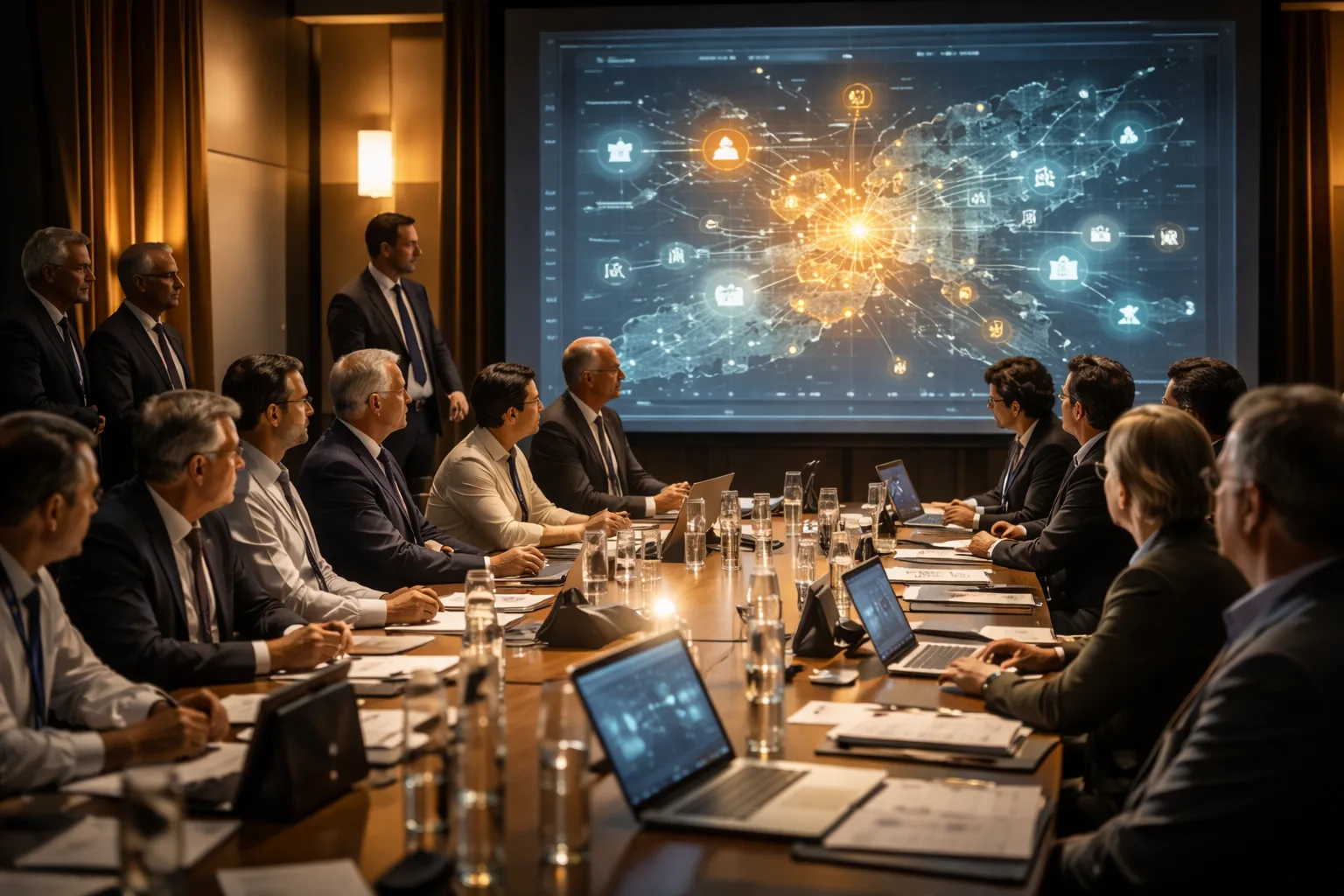Regional health officials reviewing a surveillance system framework, illustrating documented adoption of the candidate's work beyond her home institution