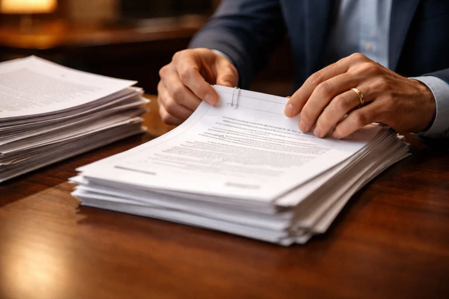 Hands reviewing adoption letters and journal articles as part of building an EB-2 NIW evidence portfolio around applied public health impact
